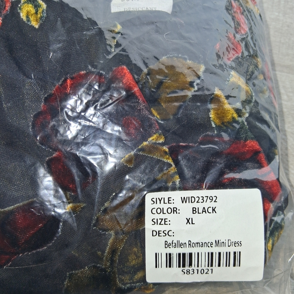 Dolls Kill Black Floral Mini Dress - Picture 12 of 12